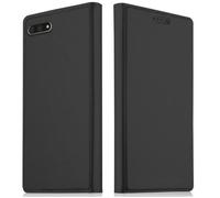 Akashi Etui Folio Porte Carte Noir Honor 7A - Etui folio avec porte carte pour Honor 7A ( Catégorie : Etui téléphone )