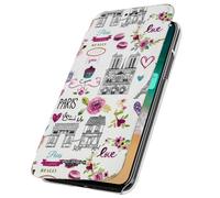 Étui pour iPhone X / XS Housse Folio Portefeuille Paris mon amour Multicolore