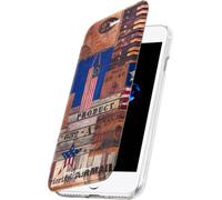 Akashi Housse Flip US Airmail pour Apple iPhone 7 et 8
