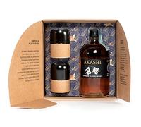 AKASHI JAPANESE BLENDED WHISKY MEISEI WHITE OAK 50 ONFEZIONE CON DUE BICCHIERI GIAPPONESI
