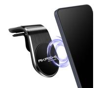Akashi Support Voiture Magnétique pour Smartphone Grille d'aération Rotatif Noir