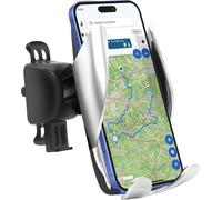 Akashi, Support voiture pour téléphone jusqu'à 6,9 pouces QI 15W, Noir / Argent