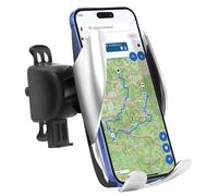 Support Voiture Téléphone jusqu'à 6.9 pouces avec Charge QI 15W Noir / Argent