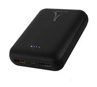 AKASHI TECHNOLOGY - Batterie Externe Power Bank 10000mah, Batterie de Secours Charge Rapide Double Entrée USB pour Smartphone et Tablettes, Noire