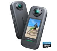 AKASO 360 - Camera Sport Étanche à 360° avec Carte Mémoire 128 Go, Capteurs 48MP 1/2", 5.7K 360 Vidéo, 72MP Photo, SuperSmooth, 2.29" Écran Tactile, Effet Selfie Stick Invisible, Horizon 360° Lock