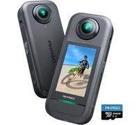 360 - Camera Sport à 360° avec Carte Mémoire 256Go, 5.7K 360 Vidéo, Capteurs 48MP 1/2", 72MP, SuperSmooth Ecran Tactile Noir