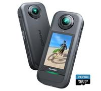 AKASO 360 - Camera Sport à 360° avec Carte Mémoire 64 Go, 5.7K 360 Vidéo, Capteurs 48MP 1/2", 72MP Photo, SuperSmooth, 2.29" Écran Tactile, Effet Selfie Stick Invisible, Horizon 360° Lock, Suivi AI