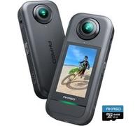 AKASO 360 - Camera Sport à 360° avec Carte Mémoire 64 Go, 5.7K 360 Vidéo, Capteurs 48MP 1/2" , 72MP, SuperSmooth Écran Tactile Noir Noir