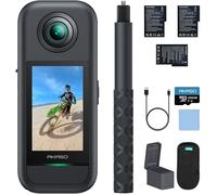 AKASO 360 Kit de Camera Sport à 360° avec 5.7K avec Carte Mémoire 256Go 48MP 1/2"" 72MP Photo SuperSmooth 2.29"" Écran Tactile Noir