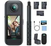 AKASO 360 Kit de Création - Action Camera Sport à 360° avec Carte Mémoire 128 Go, 5.7K 72MP 360 Vidéo, Capteurs 48MP 1/2", SuperSmooth, 2.29" Écran Tactile, Horizon 360° Lock, Stabilisation, Suivi AI