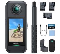 AKASO 360 Kit de Création - Action Camera Sport à 360° avec Carte Mémoire 256 Go, 5.7K 72MP 360 Vidéo, Capteurs 48MP 1/2", SuperSmooth, 2.29" Écran Tactile, Horizon 360° Lock, Stabilisation, Suivi AI
