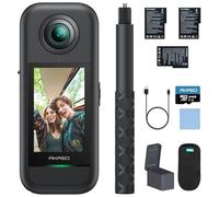 AKASO 360 Kit de Création - Action Camera Sport à 360° avec Carte Mémoire 64 Go, 5.7K 72MP 360 Vidéo, Capteurs 48MP 1/2", SuperSmooth, 2.29" Écran Tactile, Horizon 360° Lock, Stabilisation, Suivi AI
