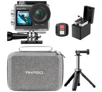 AKASO Brave 4 Pro Caméra Sport Kit de Perche à Selfie 60CM 4K 20MP WiFi | Action Cam, Écran Tactile, Boîtier 40M, 2 Batteries 1350mAh, 170 ° Grand Angle, Stabilisation EIS, 5X Zoom, Sac de Rangement