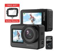 AKASO Brave 7 4K Caméra Sport IPX8 10M Étanche avec étui 30FPS 20MP EIS 2.0 110'' WiFi 512GB Commande Vocale Support Micro Noir