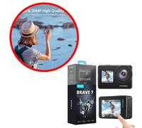 AKASO Brave 7 Caméra Sport 4K Étanche 20MP WiFi Commande Vocale Micro Noir