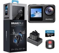 AKASO Brave 7 Le Caméra Sport avec Carte Mémoire U3 de 128Go, Action Cam 30FPS 20MP WiFi, Caméra de Plongée 40M avec Écran Tactile