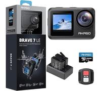 AKASO Brave 7 Le Caméra Sport avec Carte Mémoire U3 de 256 Go, Action Cam 30FPS 20MP WiFi, Caméra de Plongée 40M avec Écran Tactile IPX7, Camera Sport 4k Stabilisateur EIS 2.0 avec Double Écran