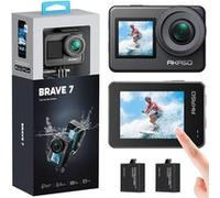 Caméra Sport 4K 30fps - IPX 8 Etanche Deux Ecrans Tactile 20MP EIS 2.0 Télécommande et 2 Batteries 1350mAh - Brave 7