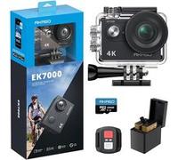 AKASO EK7000 Caméra Sport 4K 20MP WiFi avec Carte Mémoire microSDXC 128 Go, Action Camera 4k Étanche jusqu'à 30M Ultra HD Noir Noir