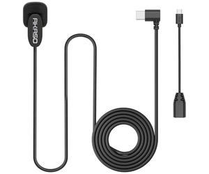 AKASO Microphone Externe EK7000, V50X, EK7000 Pro, Brave 4, Brave 4 Pro, V50 Elite Caméra Sport et Un Câble Adaptateur de 10cm de Micro USB Mâle vers Type-C Femelle (Type C+Mirco USB)