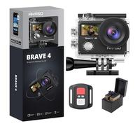 AKASO Sport 4K 60fps 20MP WiFi Télécommande Commande Vocale Ecran Tactile EIS Caméra Sportive Etanche sous Marine Angle Vision Réglable Zoom 8 Fois 2 Batteries
