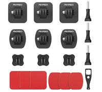AKASO Support de Fixation Adhésif Incurvé et Plat pour Casque de Moto, Kit D'accessoires de Fixation de Boucle Adhésive pour Casque Compatible avec Gopro Hero 13/12/11/10/9 DJI Osmo, Insta360