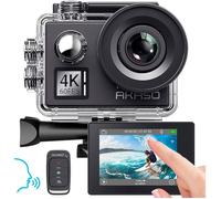 AKASO V50 Elite Caméra Sport 4K60fps 20MP, Écran Tactile 2"", EIS Étanche 40m, Zoom8X, Micro Externe, Commande Vocale & Télécommande