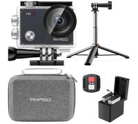 AKASO V50 X Caméra Sport Kit de Perche à Selfie, 20MP 4K Action Cam Etanche | Camera Sportive avec Trépied Selfie Stick de 60CM, EIS, Boîtier 40M, Sac de Rangement, 2 Batteries 1350mAh, Kit d'Accessoires