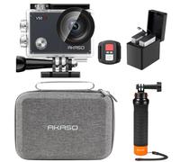 AKASO V50 X Caméra Sport Kit de Poignée Flottant 4K 20MP Action Cam Etanche | Camera Sportive avec Poignée Flottant, EIS Stabilisateur, Sac de Rangement, Boîtier 40M, Batteries 1350mAh, Kit d'Accessoires