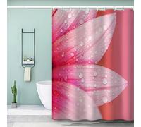 AKATIE Rideau de Douche Pétales Rose Les Fleurs Rideau de Douche 180x200 Antibactérien Polyester Rideau de Douche Hauteur 200 3D Rideaux De Salle De Bain