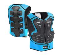 AKAUFENG Veste de protection pour enfant - Pour le cyclisme, l'équitation, la moto - Pour 5 à 13 ans - Bleu