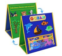 AKAYOK Planche en feutre - Planche en flanelle double face pour l'apprentissage préscolaire, la narration interactive et le jeu | Tableau à lettres portable en feutre 83,8 x 30,5 cm (lettres non