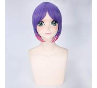 Akb48 Atsuko Maeda Cosplay perruques courtes violet Rose rouge Ombre résistant à la chaleur cheveux synthétiques Perucas perruque PL-176
