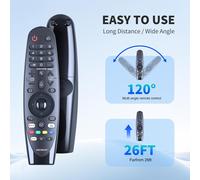 AKB75855501 Télécommande de Rechange LG Compatible avec LG Smart TV AN-MR20GA 55NANO79UNA 60UN7310PUA 75NANO91ANA 86UN8570AUD OLED55GXPUA OLED65CXPUA (Pas de Fonction vocale)