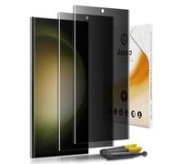 Akcoo Lot de 2 films de protection d'écran de confidentialité en verre trempé pour Samsung Galaxy S23 Ultra - Anti-espion à 28° - Anti-traces de doigts - Résistant aux rayures 9H
