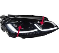 AKD Lampe frontale, luminosité LED, construction durable, TSI argent a tout guidé, Rhd, 12W