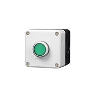 AKDE Boîtier de commande avec interrupteur à bouton lumineux 24 V/220 V avec bouton d'arrêt d'urgence auto-réinitialisation industrielle boîte étanche (couleur : 1 vert, taille : 24 V)