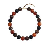 AKDJGFP Collier En Acrylique Collier De Perles Rondes Double Couleur