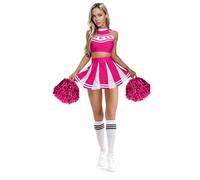 AKDJGFP Deguisement Pompom Girl Costumes de pom-pom girl sexy for bébé, costumes de pom-pom girl for fille, costumes de performance sur scène(Pink,M)