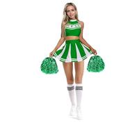 AKDJGFP Deguisement Pompom Girl Costumes de pom-pom girl sexy for bébé, costumes de pom-pom girl for fille, costumes de performance sur scène(Green,L)