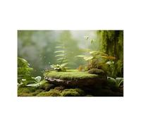 AKDJGFP Fond Aquarium Autocollant de forêt for Fond d'aquarium, Autocollant adhésif en PVC, arrière-Plan d'aquarium, Autocollant de Fond 3D(Green2,54x122cm)