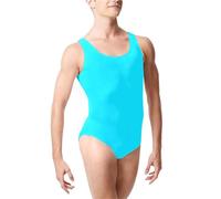 AKDJGFP Justaucorps Gymnastique Fille Collants sans manches grande taille for hommes, collants une pièce for le ventre, collants sans manches, collants de danse et de gymnastique(Sky blue,M)