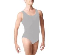 AKDJGFP Justaucorps Gymnastique Fille Collants sans manches grande taille for hommes, collants une pièce for le ventre, collants sans manches, collants de danse et de gymnastique(GRAY,XS)