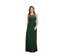 AKDJGFP Robe Cocktail Femme Mariage Une Ligne Femmes Bleu Royal Robe De Demoiselle d'honneur Contraste Dentelle Froncé Taille en Mousseline(Mo Green,8)