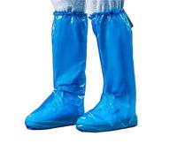 AKDJGFP Surchaussures Impermeables Couvre-chaussures imperméables et jetables for hommes, en plastique épais, résistant à l'usure, isolant(Blue,1 pair)