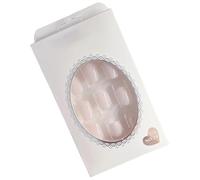 Ake Nails - Kit de 24 faux ongles réutilisables, pointes pour manucure, haute brillance, prêt à l'emploi, pour événements d'anniversaire, style A