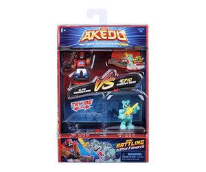 Akedo Glam Granderson VS Epic Shreddy Bear Ensemble de Jeu Complet pour Commencer la Bataille, 2 Guerriers Akedo et 2 contrôleurs Inclus, pour Enfants à partir de 6 Ans, AKE01200, Multicolore