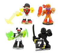 Akedo Légendes Powerstorm Coffret Guerrier Collector 4 Figurines Miniatures de Combattants, Dont 1 Guerrier Ultra Rare et 1 Guerrier mystère