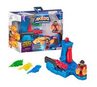 Akedo-Légendes Powerstorm Manette de méga Coup de Poing élémentaire et Figurine Exclusive Turbo Chux et Ses 4 Accessoires, 14224, Multicolore, À partir de 6 ans