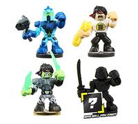 Akedo Ultimate Arcade Warrior Collector Pack Mini Battling Action Figures Ready, Fight, Split Strike, 2.19 x 1.65 x 2.21 inches